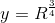 y = R^{\frac{3}{4}}