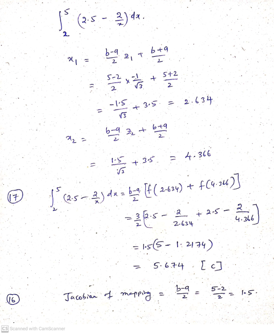 Les - 2) b-9 bt 2 엘리 끌 5-2 S+2 3. 2 2. 15 2.634 + S. 3 출과 bt9 삁 2 만 2 4. 366 105 IT +35 17 Jas Ax be f ( 2-43) + f Cr.] - 2 2