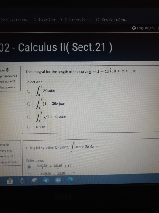 Naver V Live - Videa Google Drive Q Online Video Down... $ (Keepvid New) Kee.. English (en) 02 - Calculus II( Sect.21 ) Stion