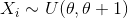X_{i} \sim U(\theta, \theta+1)