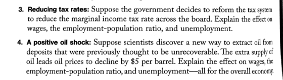 3. Reducing tax rates: Suppose the government decides to reform the tax system to reduce the marginal income tax rate across