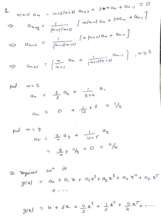 & mem-v) am 1 nln-il an ante = -lna)/n+2) On+ 2 + 3 anant any = 0 1 l mln-il an + 3 nam tam., 1 4) (+2) > chillen we in pnu 2