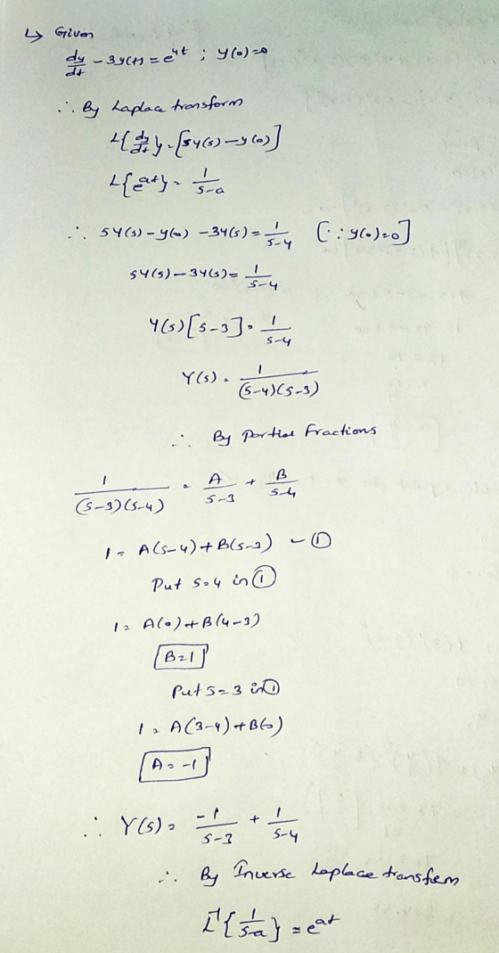 y Given مد ( ز ا ہے ۔ وہ وی ۔ وے by Laplace transform | S-a زده ر- (. و}1 -{ع} هي ( -و :C ء (346۔ (او - (65) 57 ... ہ ا [د] (
