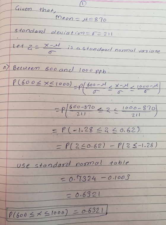 me on 드 8-70 is-a st o n daad normal-vanate- 211 21 use standarl nomal toble :0.7324 -01003 0.632l