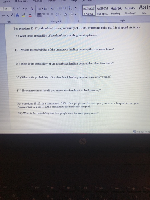 References Mailings Review View Layout A A Aa- A AaBbCel AaBbCcl AaBbC AaBbCcl AaB 12 Title Normal 1 No Spac... Heading 1 Hea