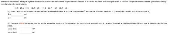 Sherds of clay vessels were put together to reconstruct rim diameters of the original ceramic vessels at the Wind Mountain ar