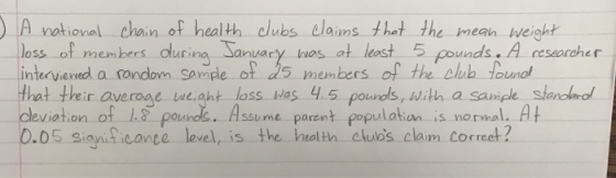 A national chain of health dubs claims thet the meah weight loss of na Sanuary ios ot least5 pounds.A researcher lintervievne