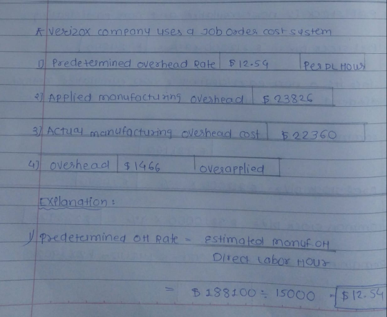 Neri2ox company uses a Job oades cost system Predeteimined oveshead Rate 12.SG Applied monufocting ovexhead 382 3 Acia mcnufactuwing aveshecicl cost 2236O 4 ovezhe ael 9 1466 Tovesarrliec xlana tion Labos tOUS