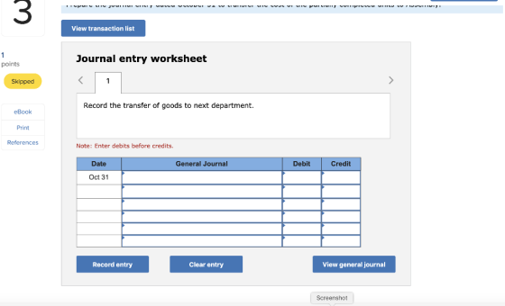Ir-purMIJITU VIN, wuwuwuwur va III vv VI VI PUT, rr vrWINY View transaction list Journal entry worksheet points Skipped Recor
