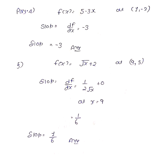 Ary.4) frol: 5-30 at (1,-2) Slobo IP -3 doc dois 1-3 Ary 52 ad forl= JXC+2 5 (9,5) Slobi IP T o+ dx at 1-9 1 6 Siop= 7 - Ary
