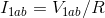I_{1ab}=V_{1ab}/R