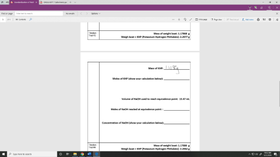 Standardization of N30 x 2CH2ZZ EXP7 Calorimetry pc + v V Enter text to search No results Options X at 4 Contents P + Et to p