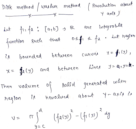 Disk method / washer was her method / Revolution about Y anie ) X are integrable Let flufa : [a,b] > R functi off Let region