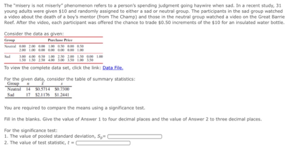 The misery is not miserly phenomenon refers to a persons spending judgment going haywire when sad. In a recent study, 31 y