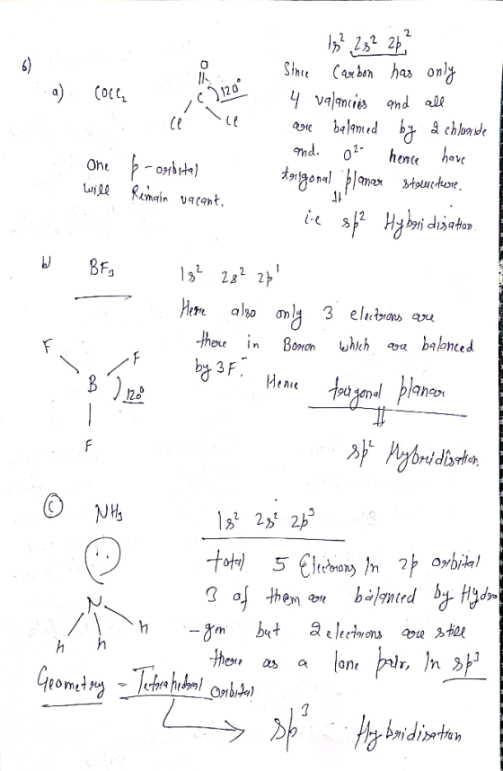 .: a) colla Ĉ7120 152,282 262 Sinue Carbon has only 4 valancies and all are balanced by a chlusside ando 02- hence have tilgo