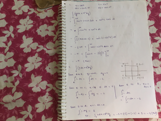 Y=sint ust de-simb dt dy t dt + A Lint (sintJdt urt Crsb dt ers dt st 1-nrt dt eEst-Lit dnt d -7 -7 (Aw) A (1) 2. A to B Fm d