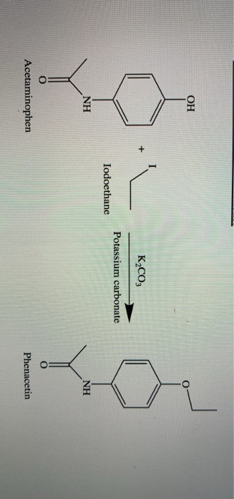 OH K2CO3 Potassium carbonate Iodoethane NH NH Acetaminophen Phenacetin