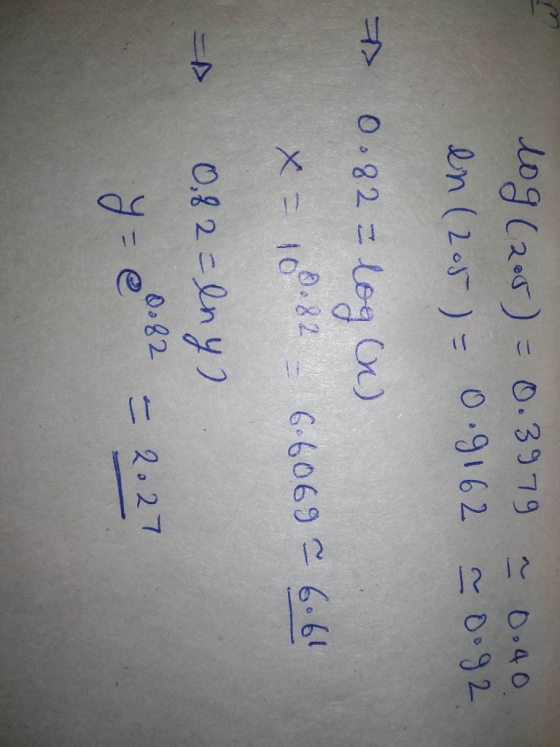 Log ( 2«S)こ0.3973 2 9 ~ 0。40 ゴ> 0,82 164 Oc) 0 22 二2.27