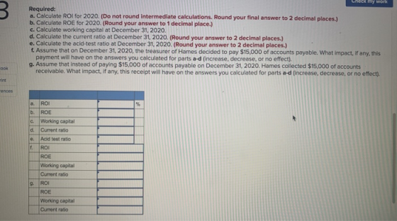 Required: a. Calculate ROI for 2020. (Do not round Intermediate calculations. Round your final answer to 2 decimal places.) b