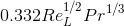 0.332 Re_{L}^{1/2} Pr^{1/3}