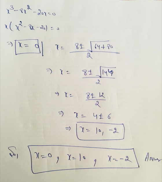 13-ord-20170 Gel-PX-2) = 0 k= a RE 64+80 81 Q = x= 81 149 2 8€ 12 २ U 1 4f6 X= 1o, -2 S 1=0 ; ܘ X = 10 X=-2 Anner 9