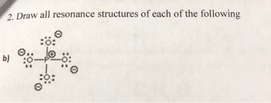 2. Draw all resonance structures of each of the following b)