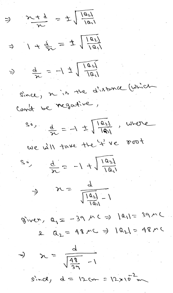 > ntd -I lol IQ11 I . 1 Q2). \Q11 T FIR = ) de = -1 lau \Q11 since; a a is the distance (which cant be negative, si, IQil wh