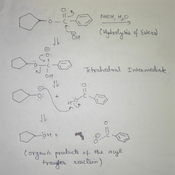 Јаон, но, (Hyloolysis of Esters) ob 0:0-4_ Tetrahedral tubulong Intermediate PO 5 00: + Lala VL Corganie products of the acyl