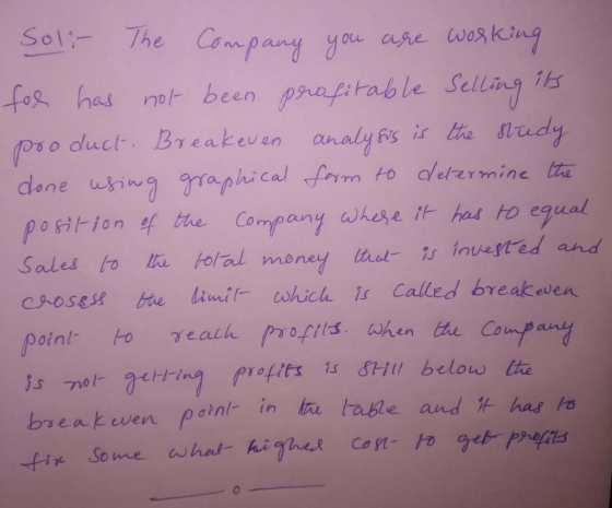 Sol:- he Company you cehewak: ane loos k.ing hes ind poen-ion ef the Company a)kA it has to egual. Sales to olal money thal r invested and Point- to ?each Ports when tar Company kuen point- in bu table and 14- had