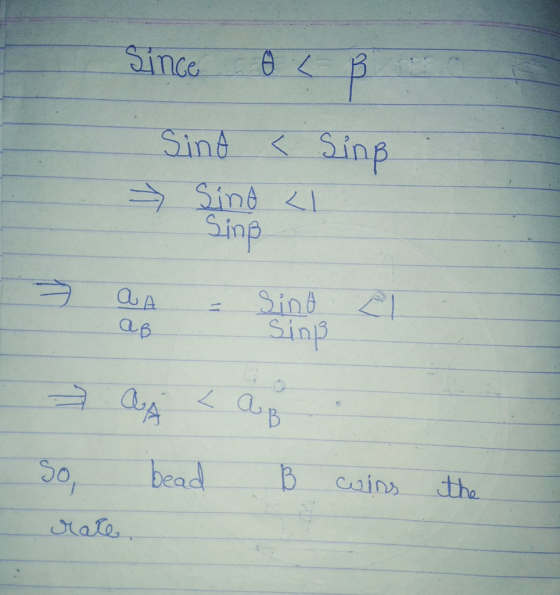 Since LB Sind < Sing - Sino <1 Sing аад хар So bead B wins the rele