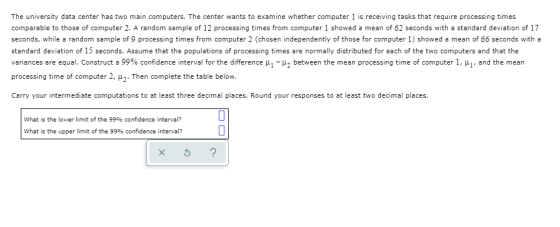 The university data center has two main computers. The center wants to examine whether computer 1 is receiving tasks that req