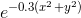 e^{-0.3(x^{2}+y^{2})}