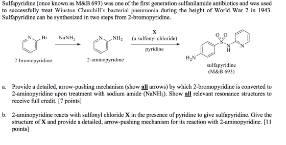 Sulfapyridine (once known as M&B 693) was one of the first generation sulfanilamide antibiotics and was used to successfully