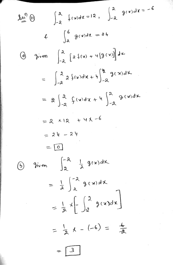 (x)dx = - 6 Soil (x)dt - 12, Li © 4 grande = 4 영 잇 da @ given r[x] [ a f(x) + 4 8 2 2 9 맛 2 fraldatu g계dk -2 2 22 finidx + 48