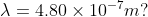 X= 4.80 x 10-m?