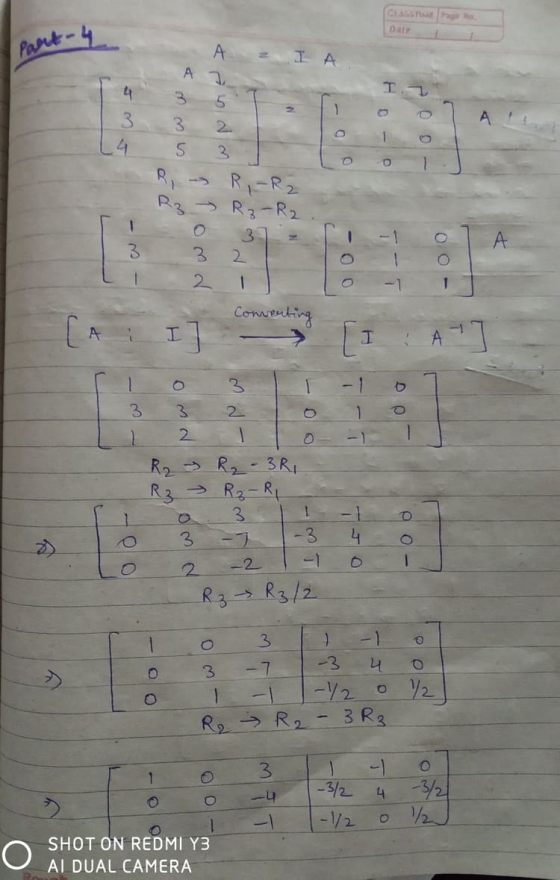 Date А е т д II ws DO- 3 2 5 3 R, - R -R2 R3 R3-R2 - - - w [RED] =[A] lo 3 -1 0 3 3 2 Lo Io 2 0- R2 ~ R₂ - BR R3 R₃ R - w 3 2
