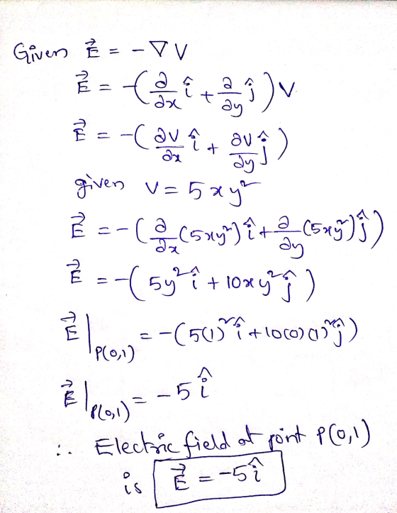 Givers / = - DV 2- City B = Convent by m) given v=5xyz 2 --((suygît (517)]) 3 = -(syî + 10xyj ) Rom-(50** 100) 035) E = -52 :