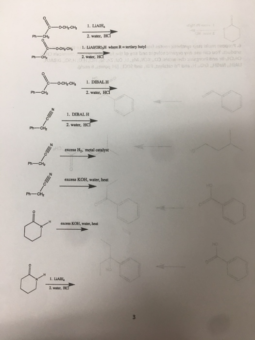 CHOCHCH, 1. LAIH 2. water. HC - -OCLCK, 1. LABOR), where R tertiary butyl Ph=CH, 2. Water, HC C OCHCH, 1. DIBALH 2. water, HC