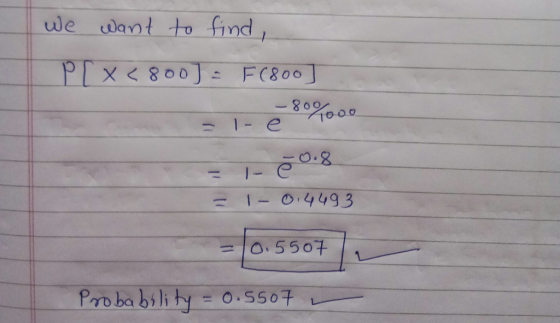 we want to find , PTX < 800下. FC800] -800 8 o tooo Probability-o5507