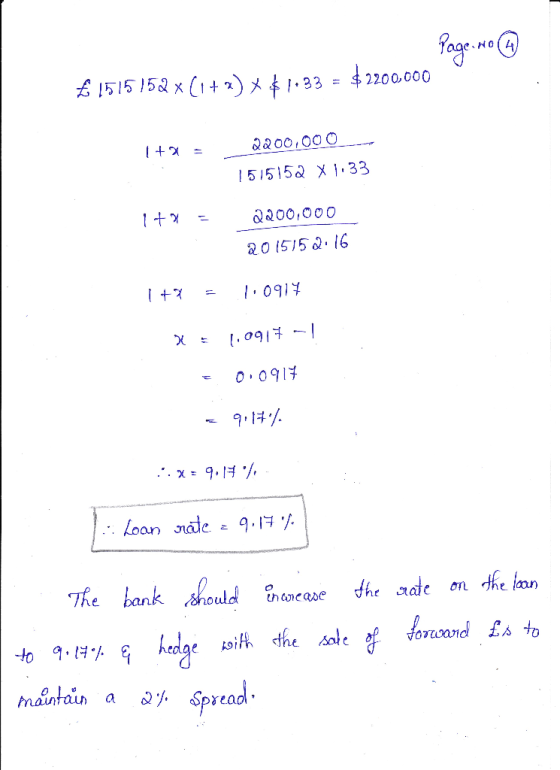 00 Page. No £ 1515152 X (1+x) **1.33 = $2200,000 1 + x = 2200,000 1515152 x 1.33 1 +8 = 2200,000 2015152:16 1 +7 = 1:0917 x =