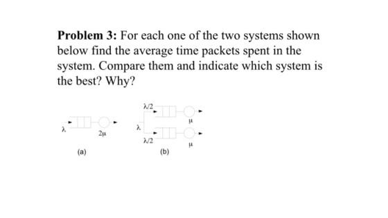 For each one of the two systems shown below find t