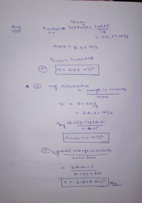 vfina Aws 1 8 hme8o3 ms changt in Veleciy vc = a1.sxs 1 g 24.3o mls todel cha nge in ve lec iy 24 3o-