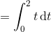 2 = ſ tdt