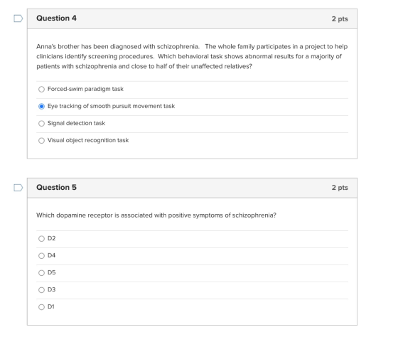 Question 4 2 pts Annas brother has been diagnosed with schizophrenia. The whole family participates in a project to help cli