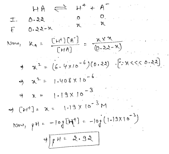 HA = Hit A .. I. 0.22 0 . 0... E 0.222- P . X X Now, kas . CHAICA | xxn CHA] (0.22-1 r . . X 3 1-19X10** 9 m2 = 16.4820-6)(0.