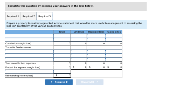 Complete this question by entering your answers in the tabs below. Required 1 Required 2 Required 3 Prepare a properly format