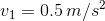 V1 = 0.5 m/s2