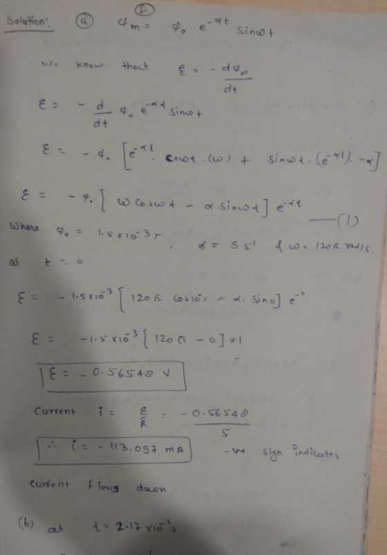 solution: @ cam= to é at sinut dt we know that & .-dong 4. *sinust E = -4. [et aout. (W) + sinut. (et). -d] -CU Where to = 1.