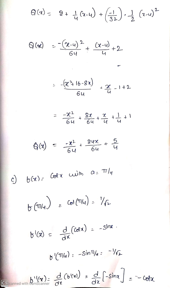 G(A) = 24 ,62.4) + ) 4 (24)? 9 G61) = -(2-0) ? 4 642W +2 64 . = 62416-88) + X-1+2 1+2 6u 8(x) = argumentere & c) ble) = Copx