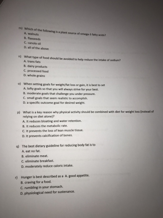 Question 1/multiple choice a) Which of the following